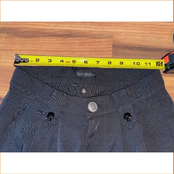 NWT Devil Fashion Open Leg Gothic Punk Lace Up Cargo Pants XS - Picture 8 of 12